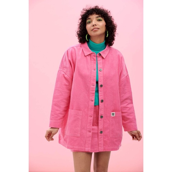 NWT Lucy & Yak Kathy Corduroy Jacket - Pink - Picture 2 of 7